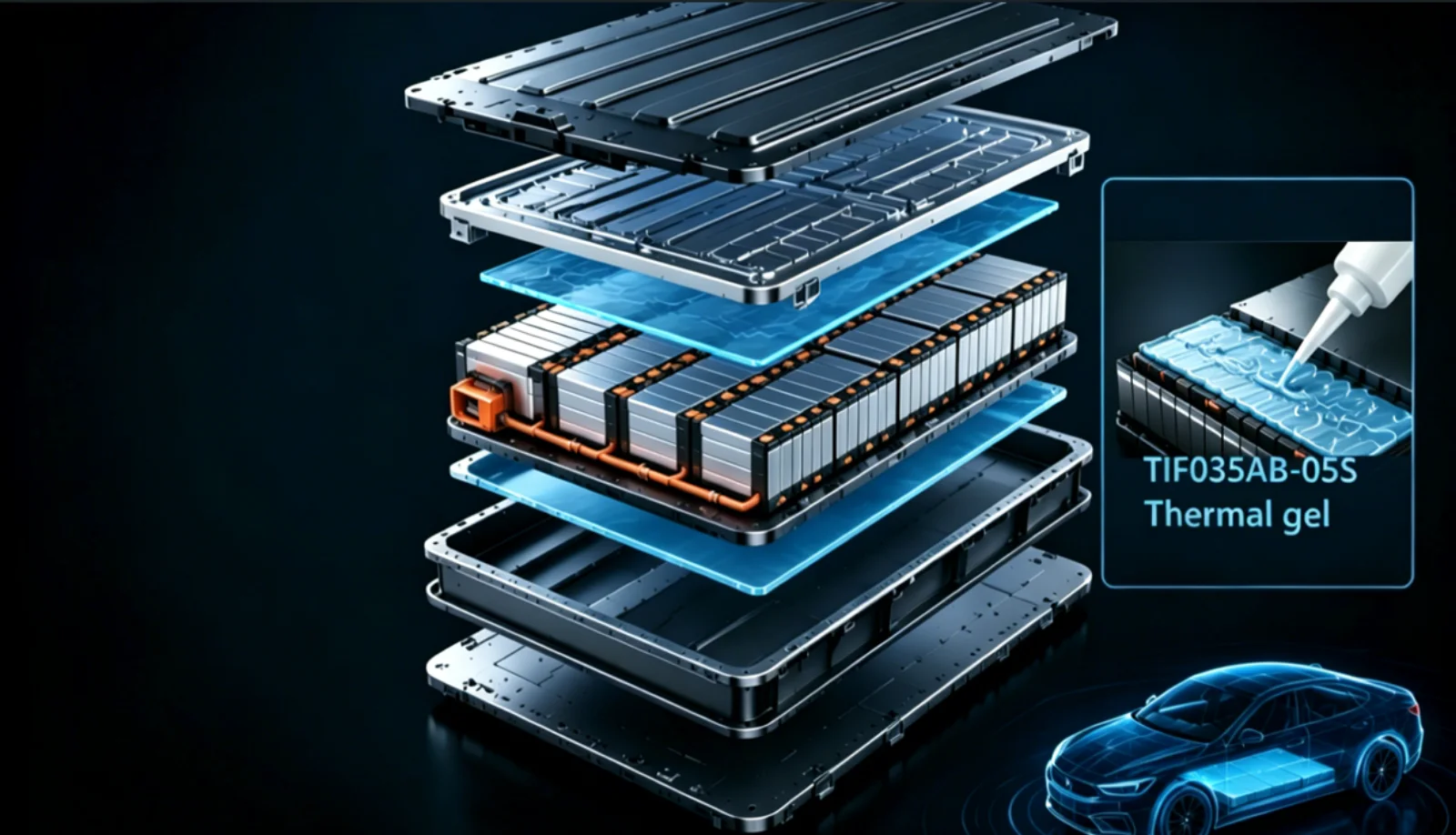 NEV Battery Pack Thermal Gel Solution