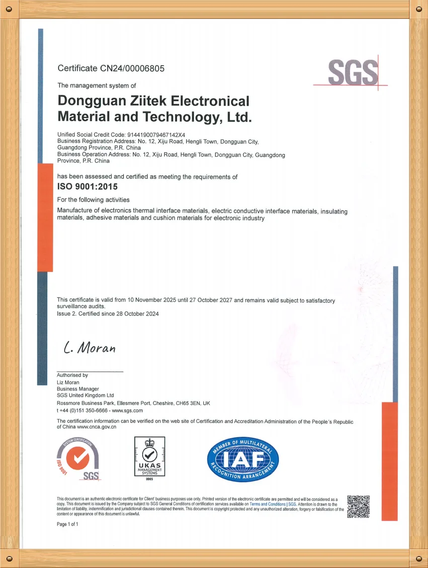 ISO 9001:2015 certificate
